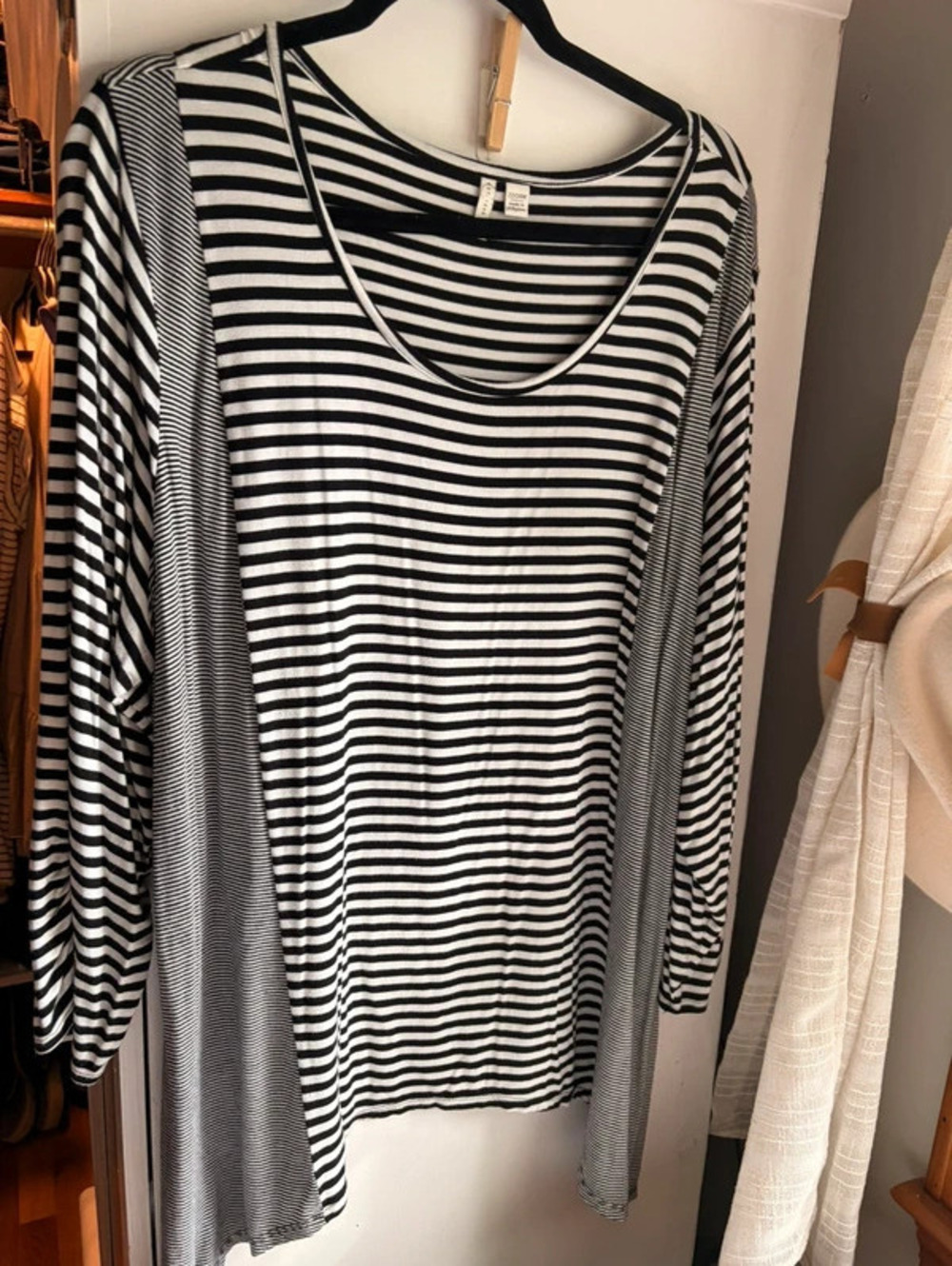 Cato black and white striped tunic, great condition